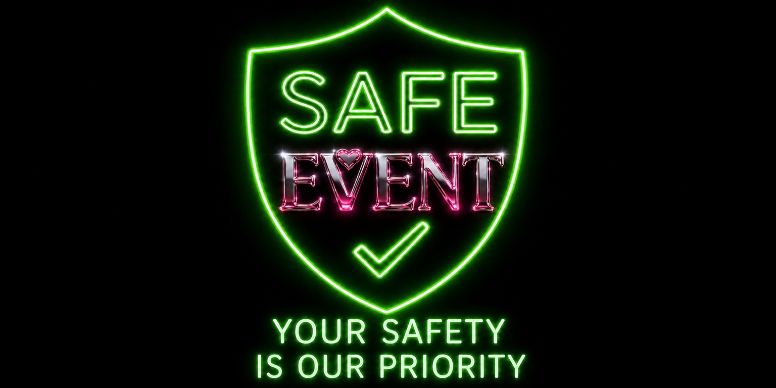 Safe Event artwork saying your safety is our priority